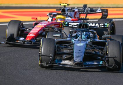 George Russell en Lewis Hamilton