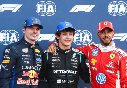 Verstappen, Antonelli, Hamilton