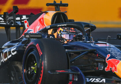 Max Verstappen inhaalactie